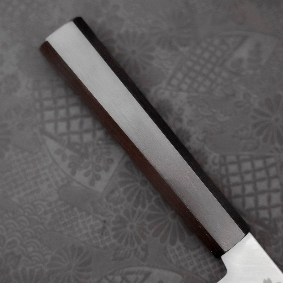 Premium Santoku Knife 150mm - VG-10 Stainless Steel Blade with Polished Sakura Ebony Handle - Japanese Kitchen Knife for Slicing, Dicing & Chopping Vegetables, Meat & Fish