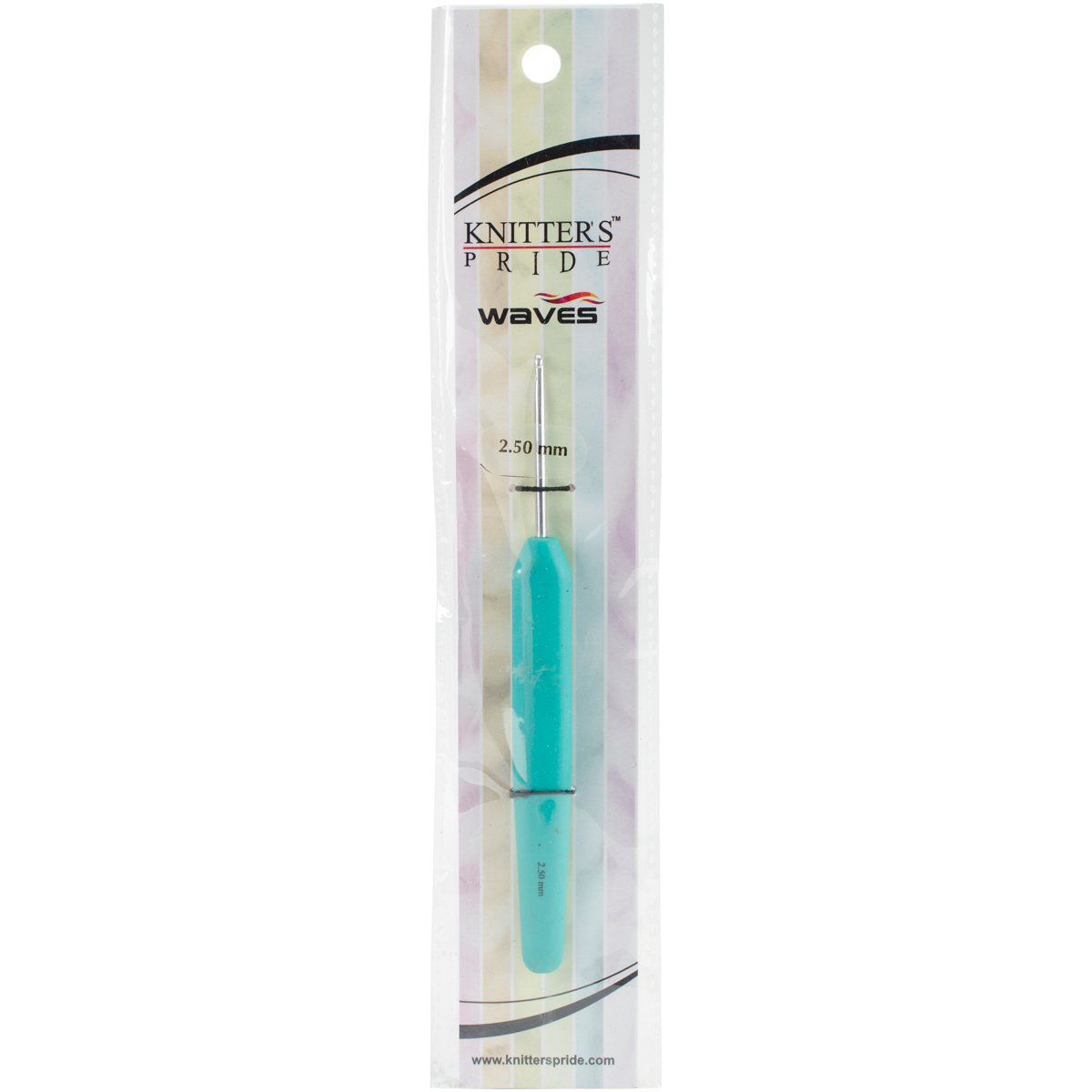 Knitter's Pride Waves Aluminum Crochet Hook 2.5mm - Premium Ergonomic Crochet Needle for Smooth Yarn Crafting - Perfect for Amigurumi, Scarves & DIY Knitting Projects