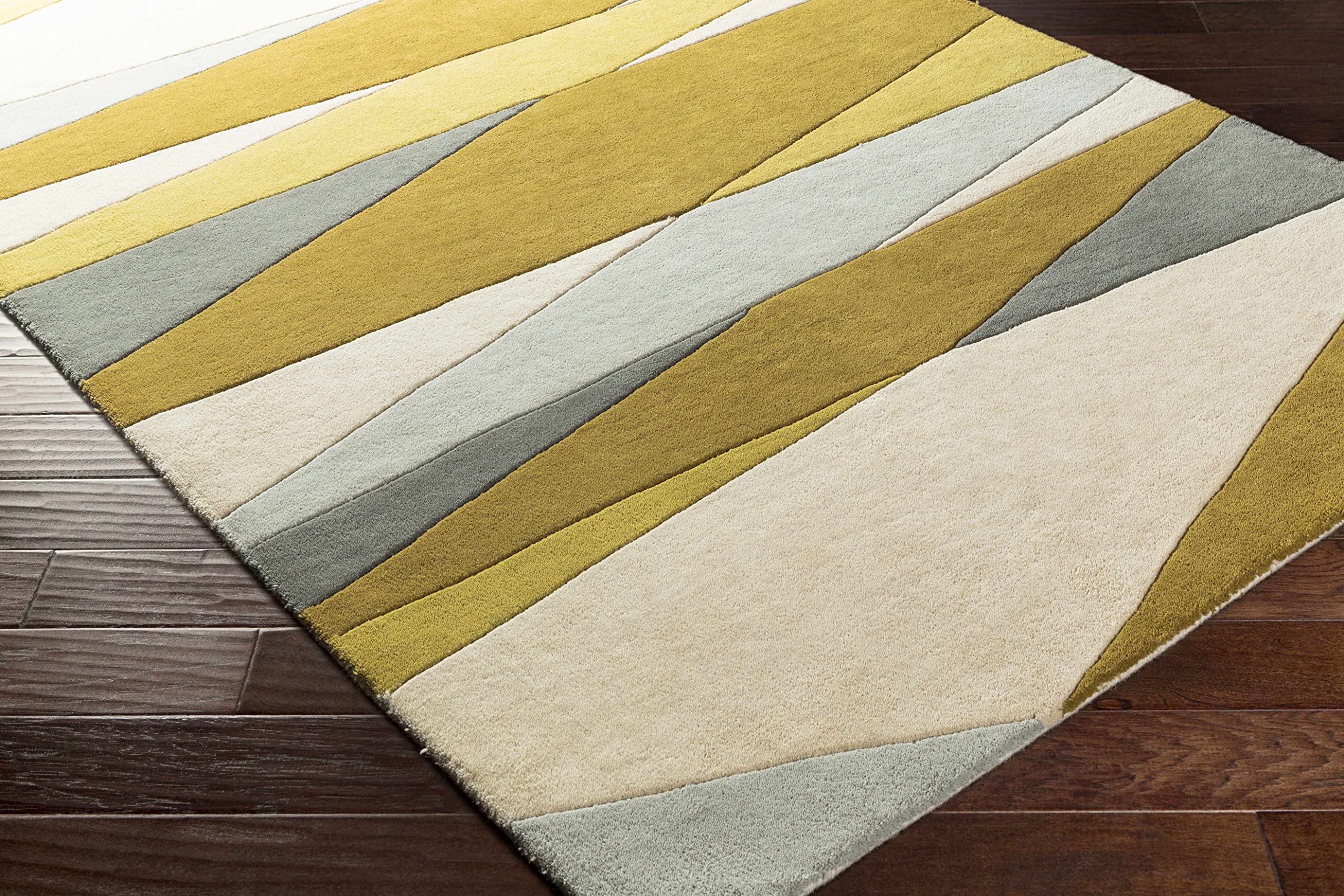 Hauteloom Goodsprings Wool Area Rug 2' x 3' - Soft Modern Gray Ivory Handmade Rug for Living Room, Bedroom, Nursery - Cozy Home Decor & Floor Covering for Comfortable Spaces