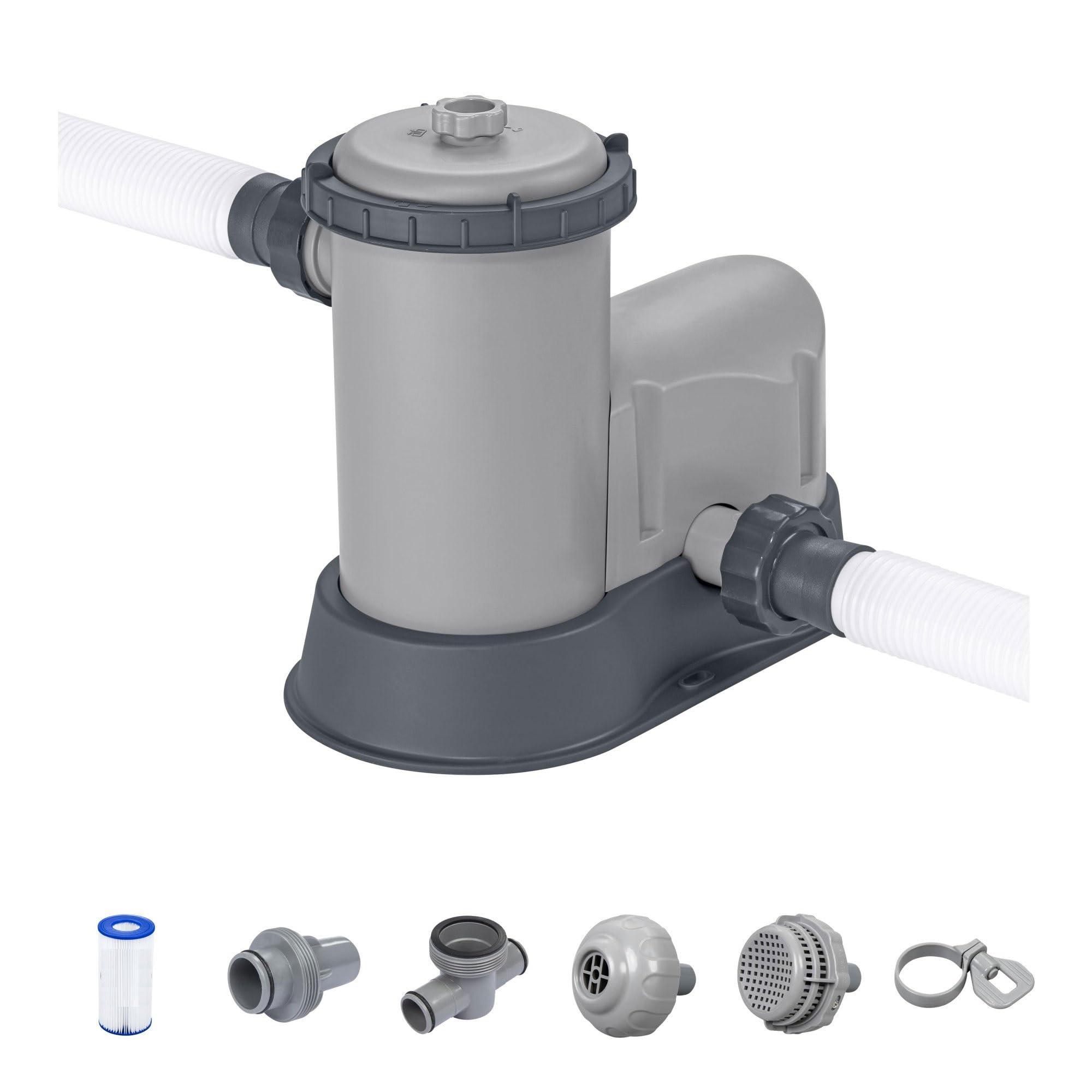 Bestway Flowclear 1500 GPH Above Ground Pool Pump with Automatic Timer - 120V Swimming Pool Filter System with Adapters | Perfect for Backyard Pools, Inflatable Pools & Water Circulation
