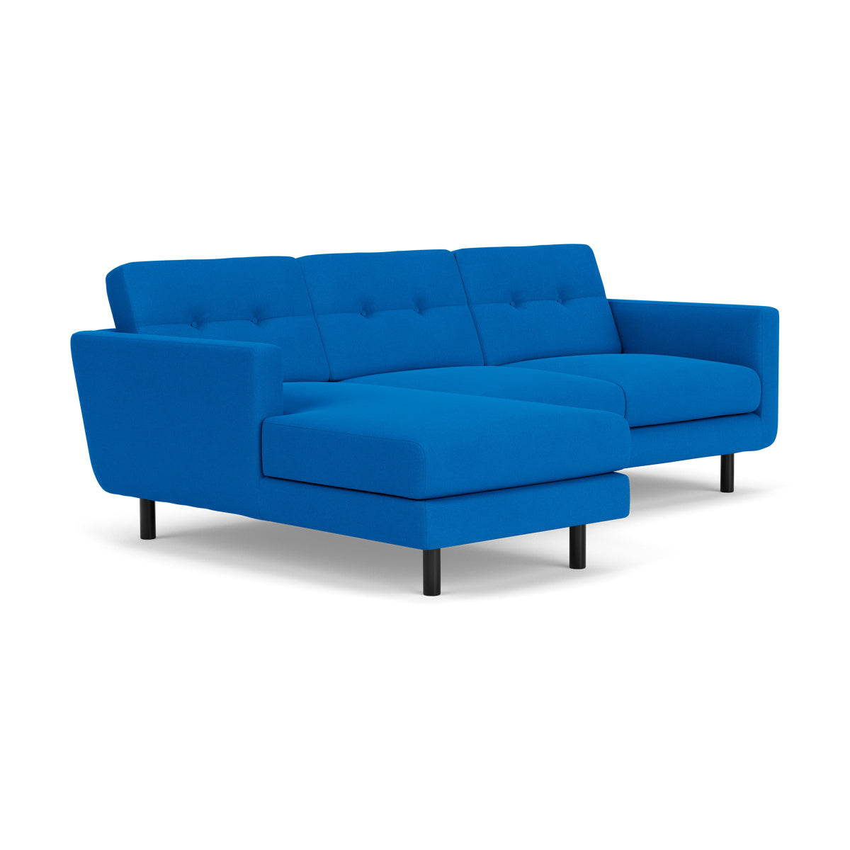 Conrad Fabric Left Chaise Sofa - Modern L-Shaped Sectional Couch with Reversible Chaise Lounge for Living Room, Apartment & Home Theater Comfortable Seating