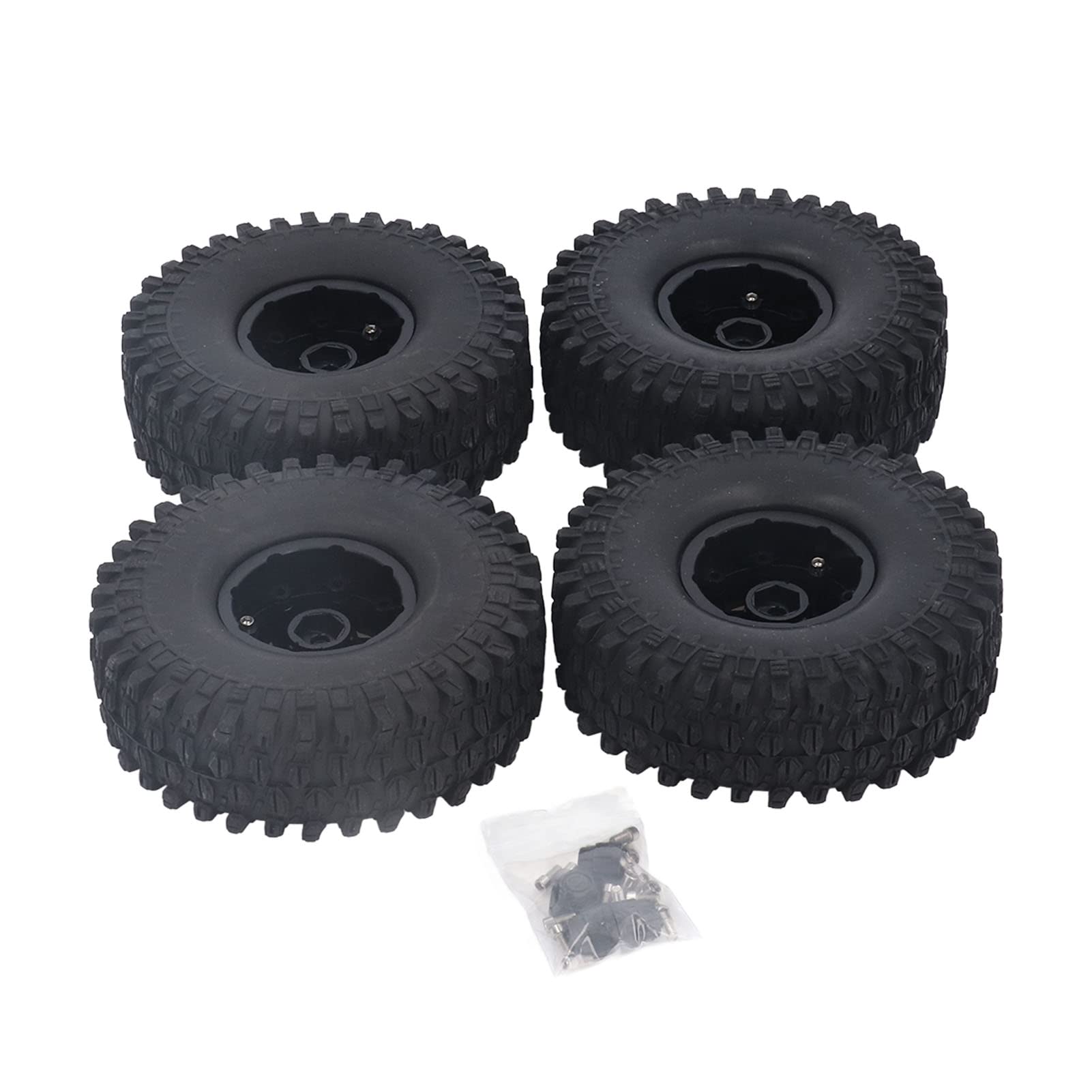 Raguso 1.9 Inch RC Car Tires - 4Pcs Universal Off-Road Rubber Tires for RC Climbing Cars - Easy to Install - Perfect for Rock Crawling, Trail Adventures & Off-Road RC Racing