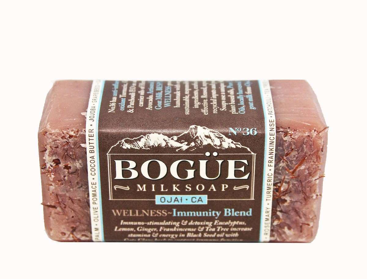 Organic Goat Milk Soap BOGUE No.36 - Natural Wellness & Immunity Booster with Black Seed Oil, Cats Claw & Essential Oils for Energy & Detox - Perfect for Daily Skincare, Aromatherapy & Gift Giving