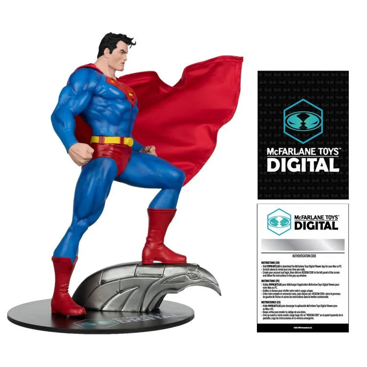 DC Comics Jim Lee Superman 1/6 Scale Collectible Statue with Digital Code - Perfect for Superhero Fans, Home Decor & Comic Book Collections
