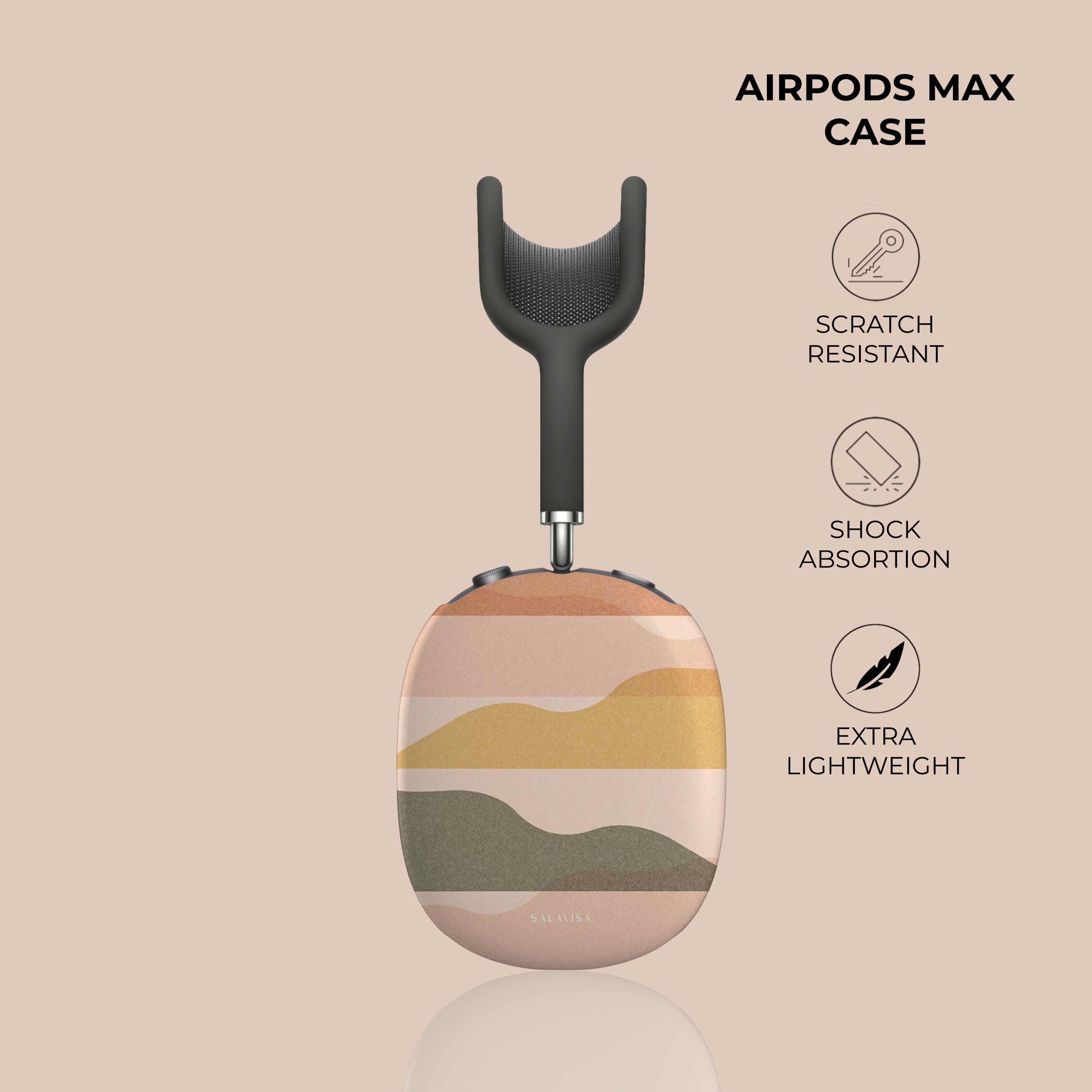 Premium Cloudy Layers AirPods Max Protective Case - Shockproof & Scratch-Resistant Cover for Apple AirPods Max Headphones - Perfect for Travel, Gym & Daily Use