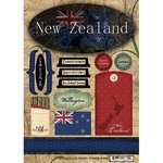 Scrapbook Customs - World Collection - New Zealand Themed Cardstock Stickers for Travel Journals, DIY Scrapbooking & Planner Decoration