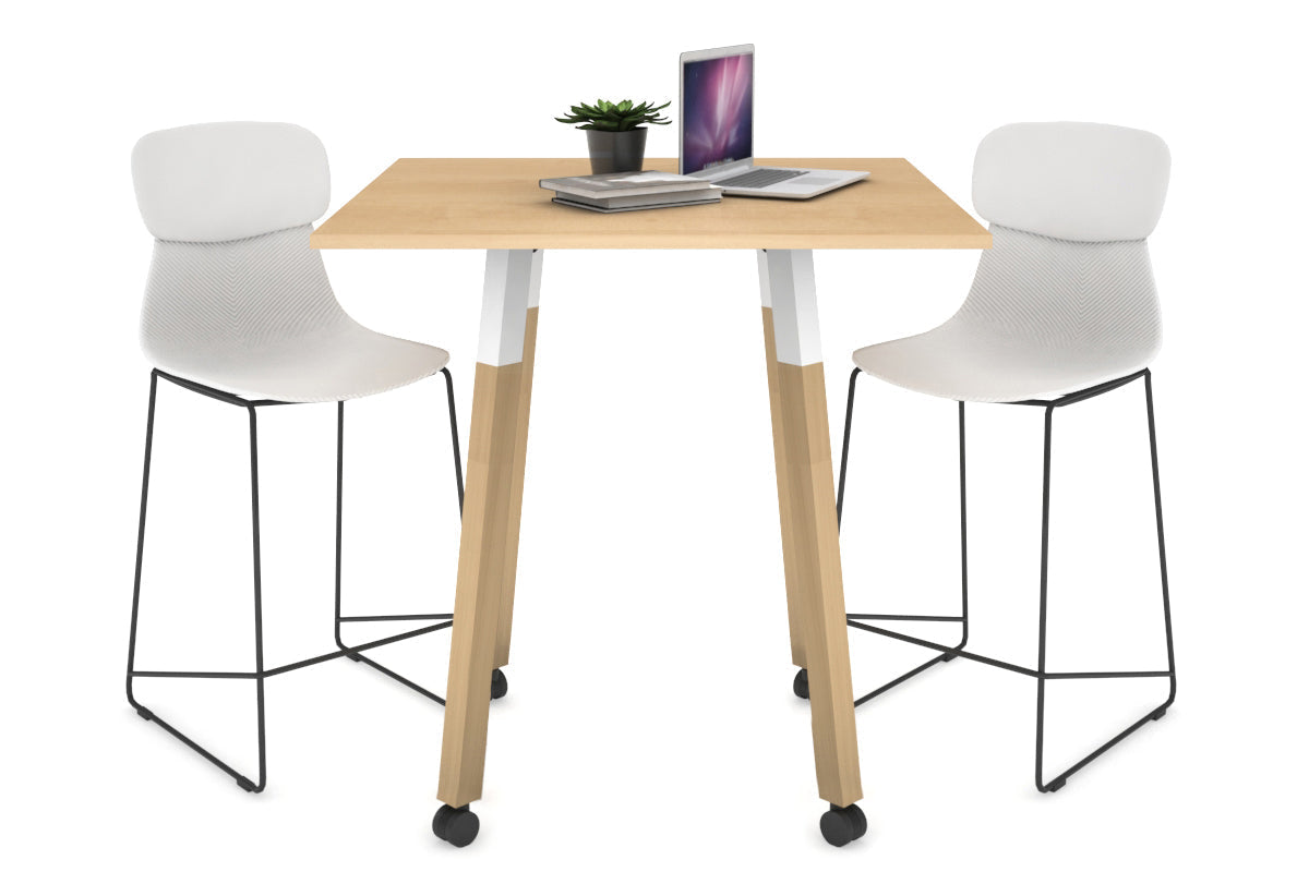 Solid Wood Square Coffee Table with Quadro Countertop - 31.5