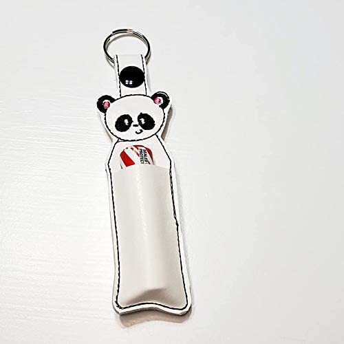 Panda Hand Sanitizer & Lip Balm Holder Keychain - Cute Sanitizing Accessory for Purse, Backpack, Gym Bag - Perfect for Travel, School, Work, and Daily Use