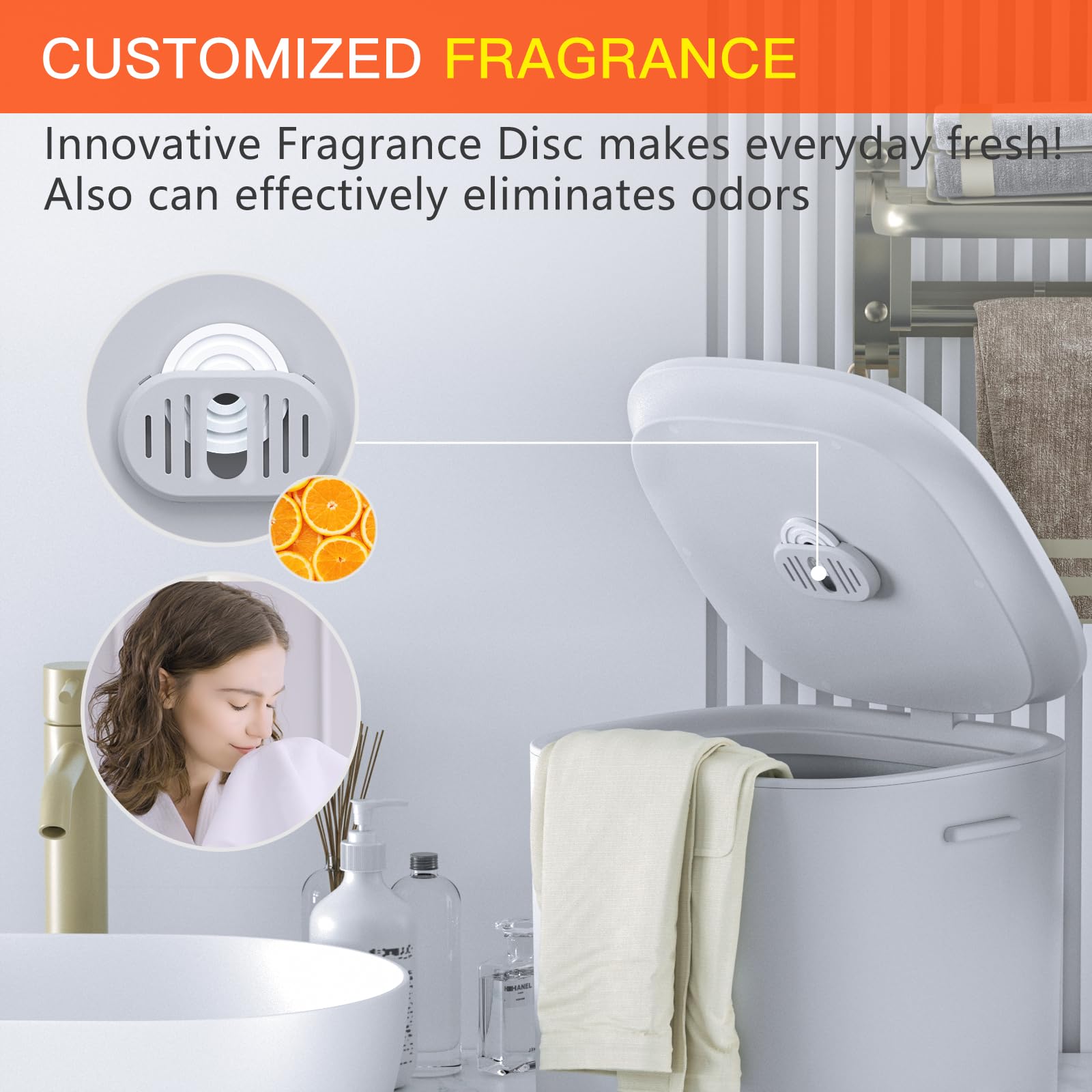 DOACE Medium Size Electric Towel Warmer Bucket with Auto Keep Warm - Adjustable Heating Timer (20/40/60 Min) & 24-Hour Delay Function - Perfect for Bathroom Spa, Salon, or Valentine's Day Gift