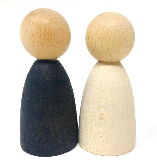 Premium Dark Wood Adult Nins - Handcrafted Wooden Toys for Adults, Stress Relief & Mindfulness - Perfect for Office Decor, Meditation, and Gift Giving