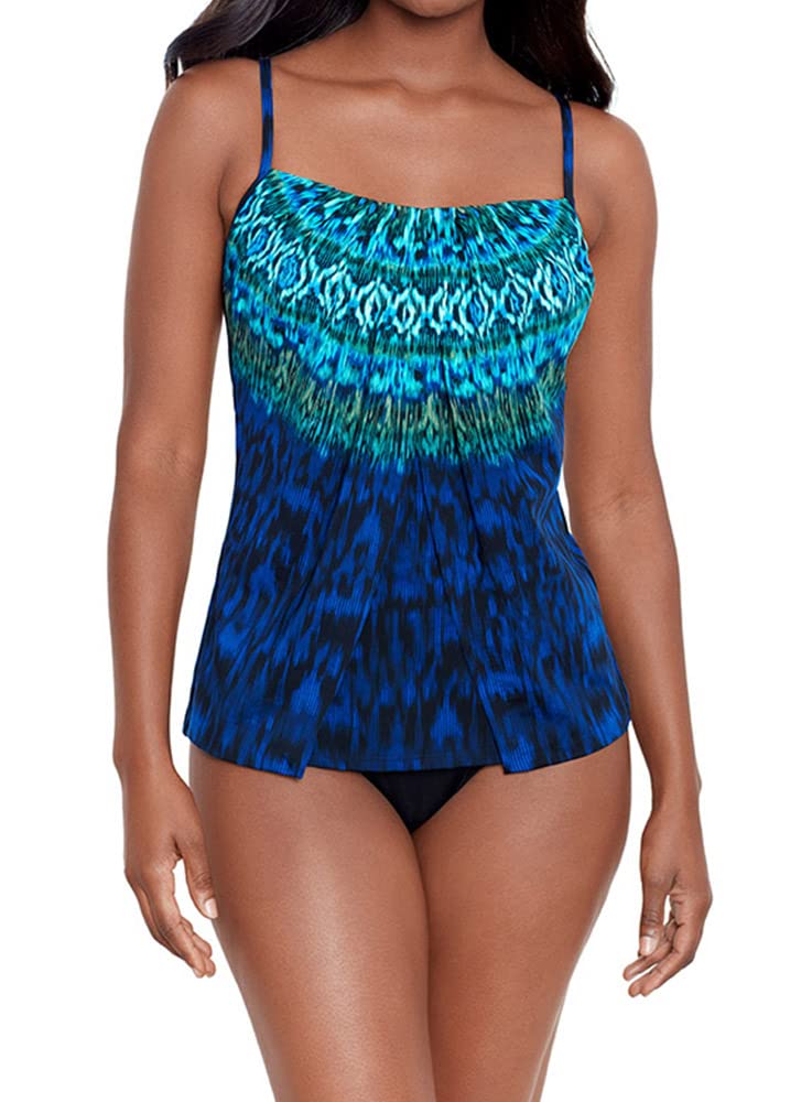 Miraclesuit Women's Adjustable Strap Tankini Top - Soft Cup Swimwear for Women | Perfect for Beach Vacations, Pool Parties & Summer Getaways