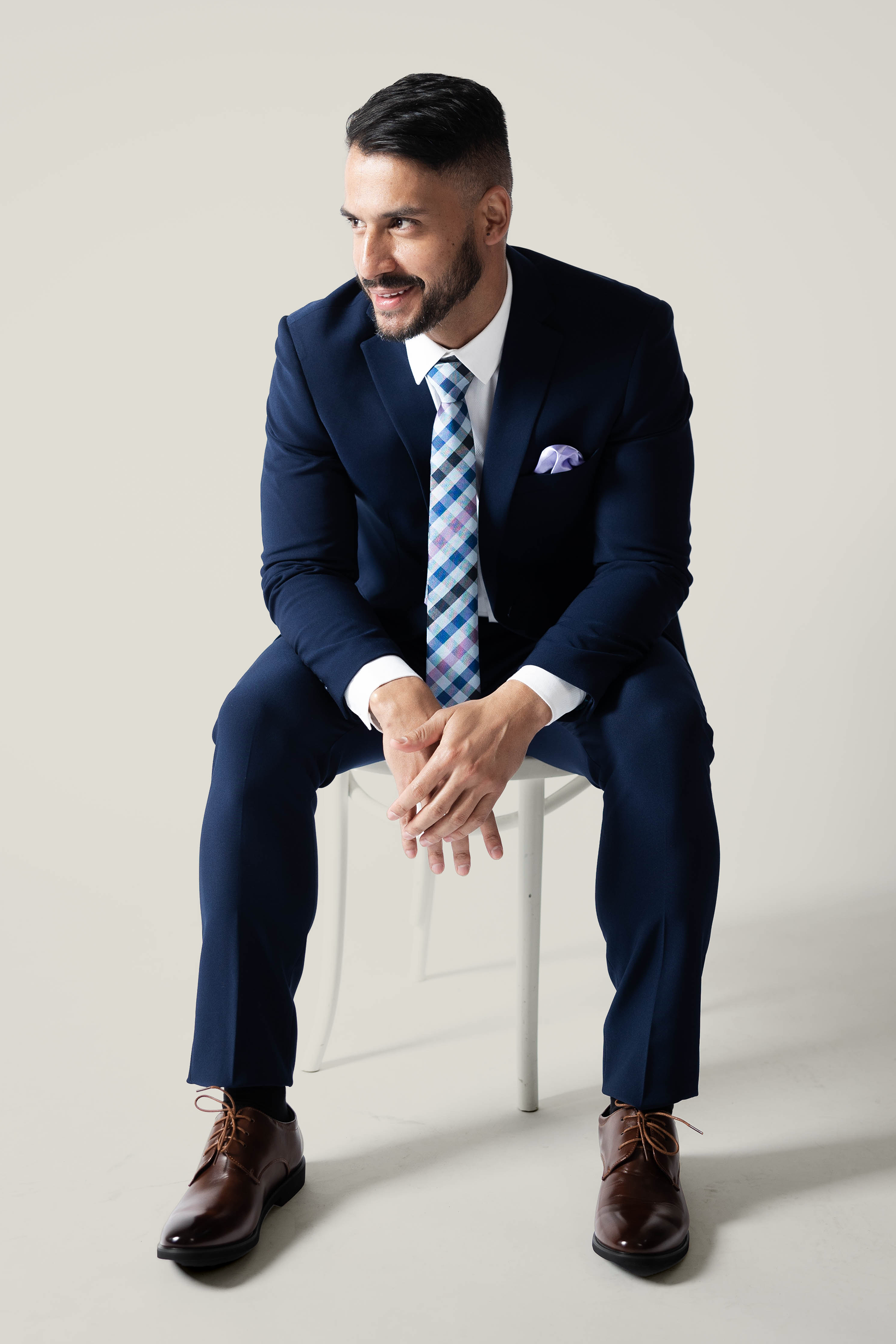 Men's Dark Horse Navy Suit - Premium Slim Fit Business Suit for Weddings, Interviews & Formal Events
