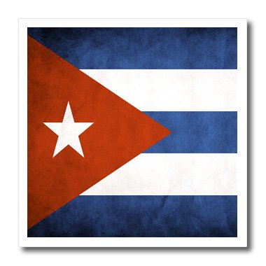 3dRose Cuba Flag 10x10 Inch Iron On Heat Transfer Patch - Patriotic Emblem for White Fabric - Perfect for T-Shirts, Bags & DIY Crafts