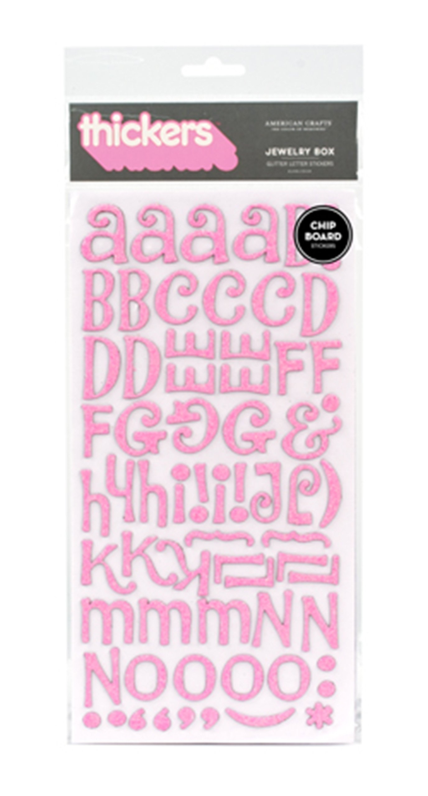 American Crafts Thickers Glitter Chipboard Letter Stickers - 500+ Alphabet Stickers for Scrapbooking, DIY Crafts, Jewelry Making | Perfect for Card Making, Gift Wrapping, and Home Decor Projects