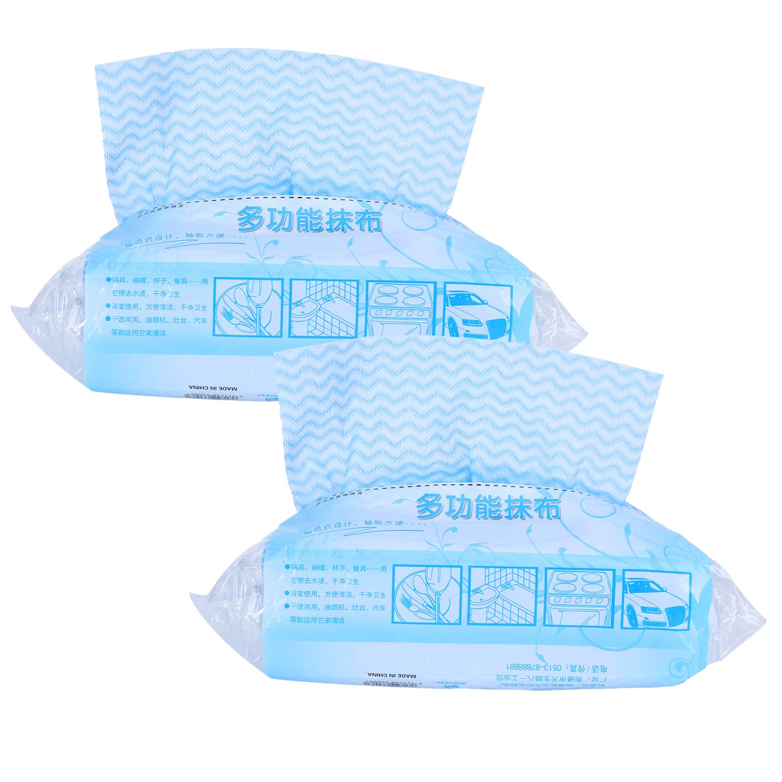 Premium Absorbent Dish Towel Set - Super Soft & Highly Absorbent Kitchen Cleaning Cloths for Dishes, Countertops & Spills (Blue, 2-Pack) - Perfect for Daily Kitchen Cleaning, Dish Drying & Household Chores