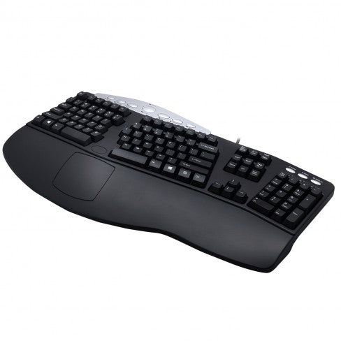 Spire Curvature III Ergonomic Keyboard SP K4008 - USB Wired Comfortable Typing for Office & Gaming - Reduce Wrist Strain & Improve Posture