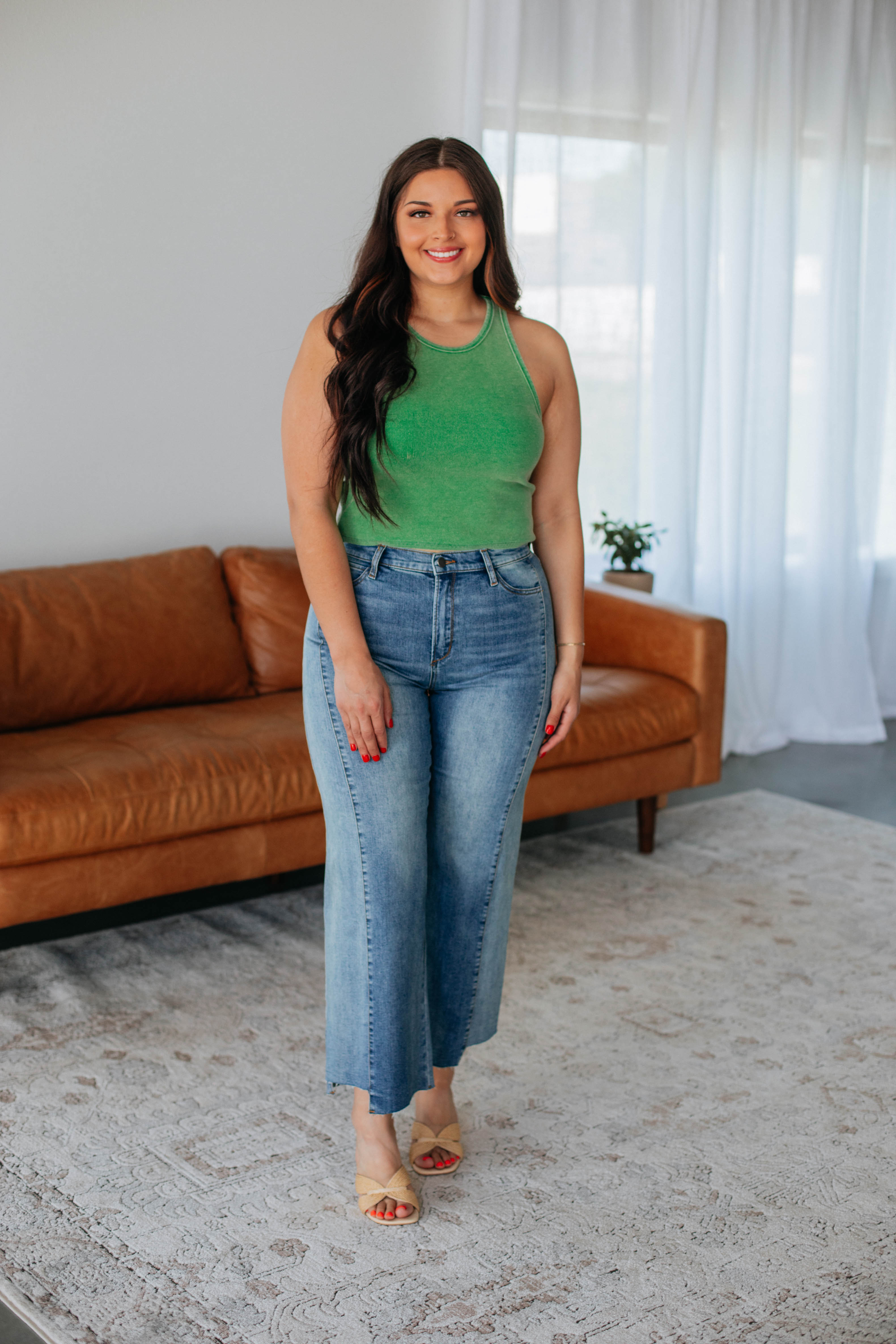Julian Ribbed Tank Top for Women - Soft Stretchy Fit - Perfect for Casual Wear, Gym, and Summer Outfits