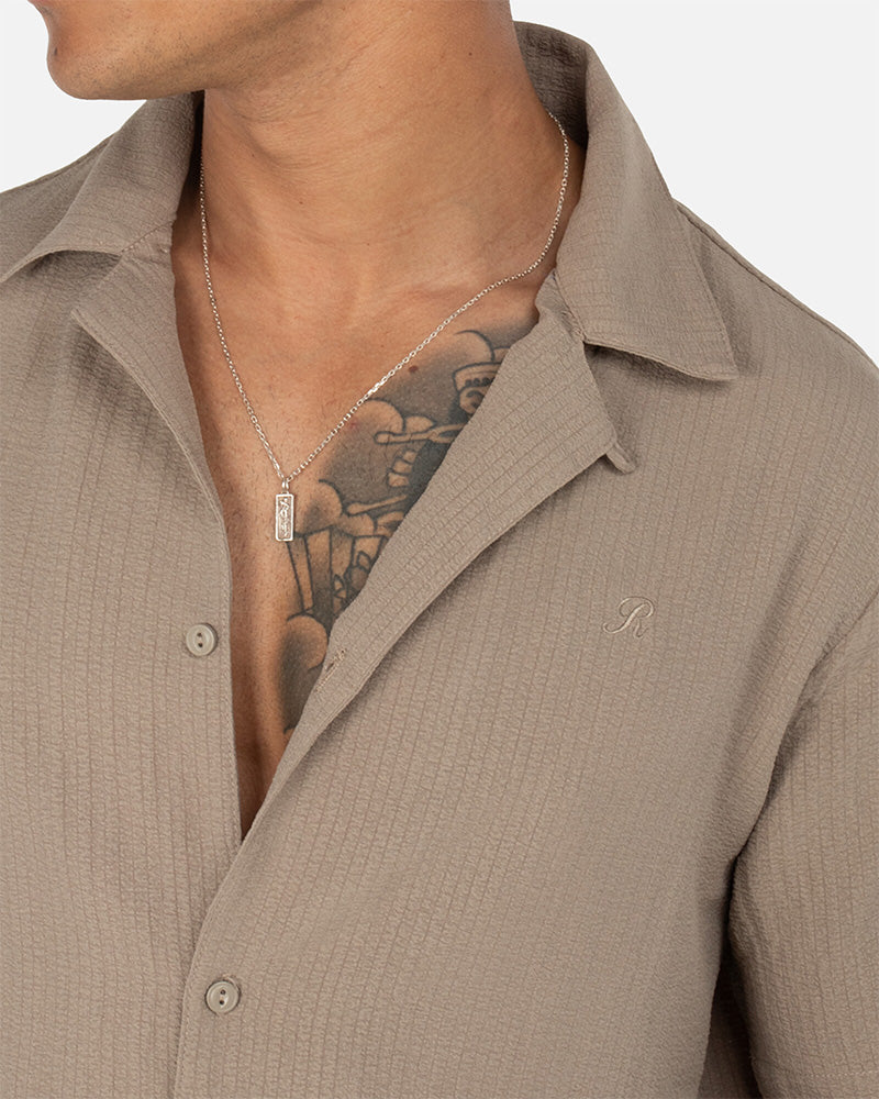 SSS Realism Ibiza Button Up Shirt for Men - Desert Shade Casual Summer Shirt for Beach, Vacation & Outdoor Activities