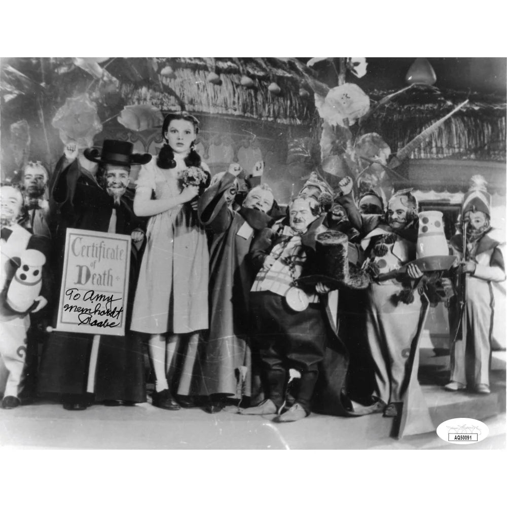 Authentic Meinhardt Raabe Autographed 8x10 Photo with JSA COA - Wizard of Oz Munchkin Actor Signed Memorabilia - Perfect for Movie Collectors & Oz Fans Display