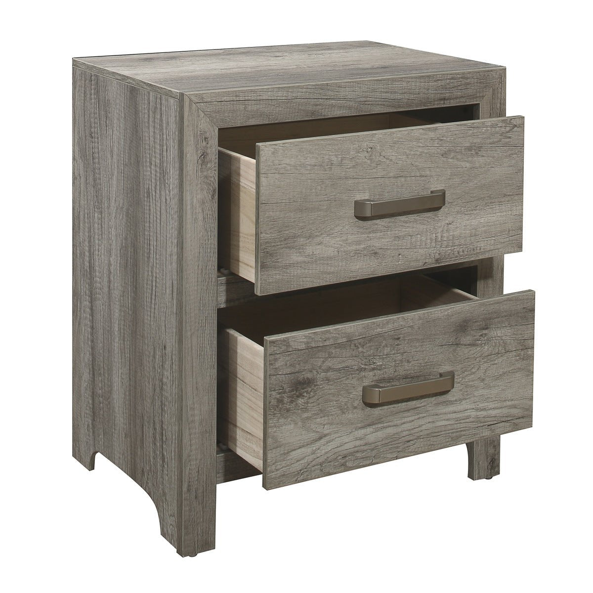 Modern Grey Nightstand with Drawer - Stylish Bedside Table for Bedroom, Living Room, or Office Storage - Perfect for Small Spaces and Apartment Decor
