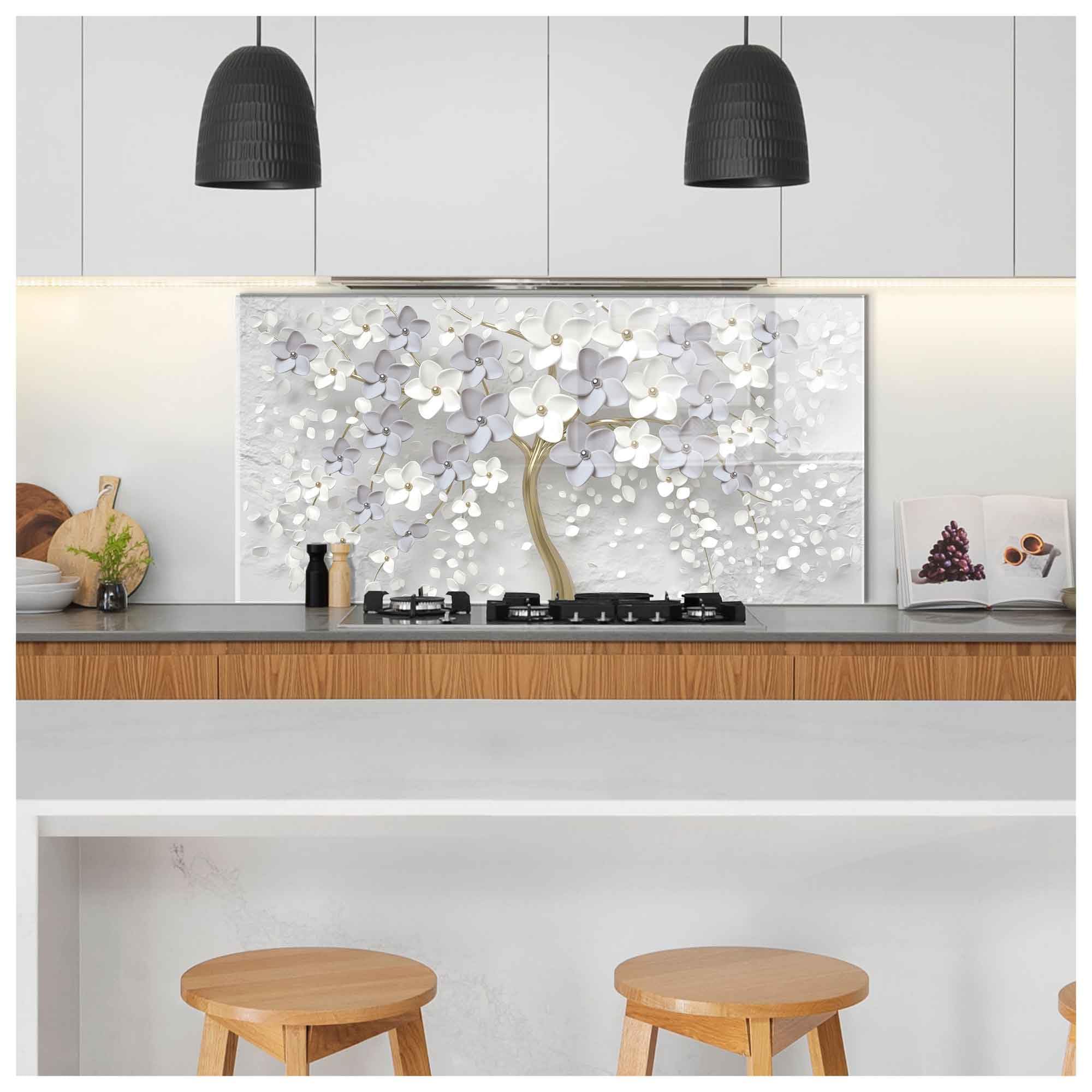 Tempered Glass Kitchen Backsplash - 36x30