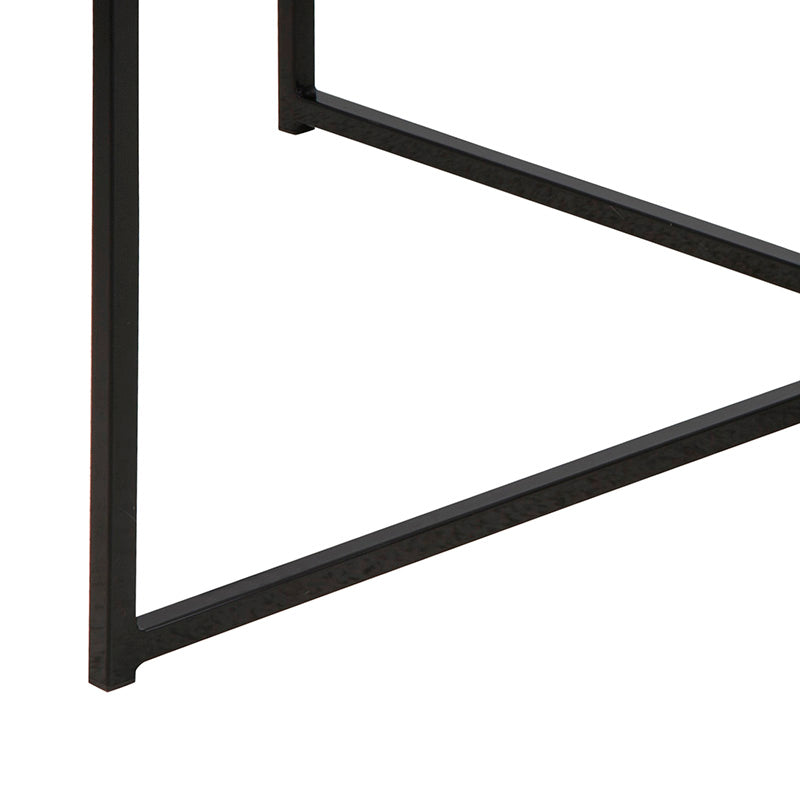 KOLINA 80cm Black Glass Coffee Table - Modern Living Room Centerpiece for Home & Office Decor
