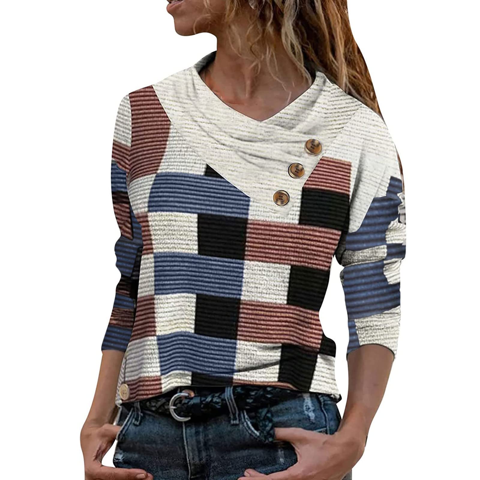 Women's Casual V-Neck Short Sleeve Criss Cross Ribbed T-Shirt Blouse - Summer Fashion Tops for Women - Perfect for Beach, Party & Daily Wear