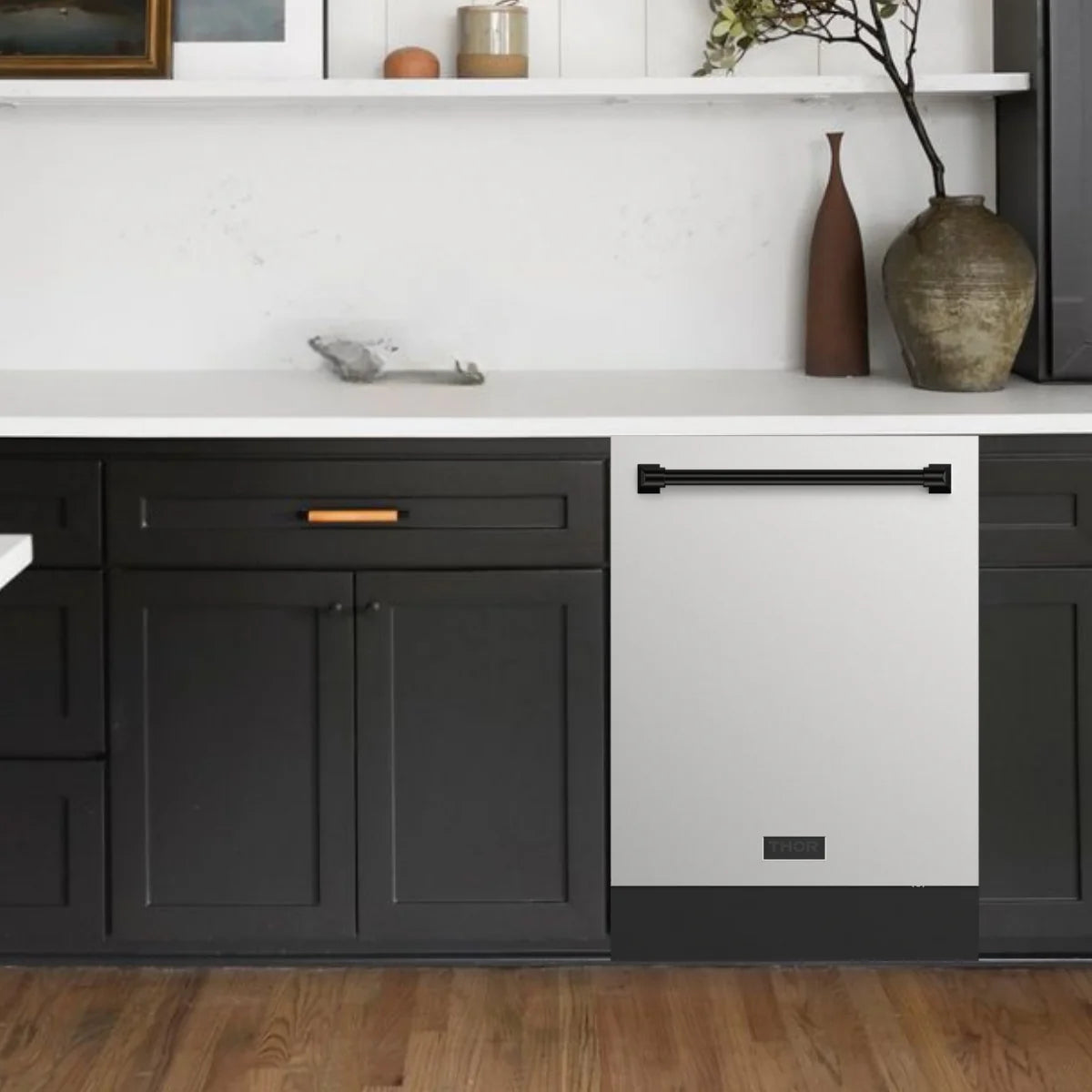 Gordon Ramsay by THOR Kitchen 24 Inch Built-In Dishwasher - Stainless Steel Interior, Black Exterior (Model DW24X8BA99 BLK) - Perfect for Modern Kitchens & Open-Concept Homes