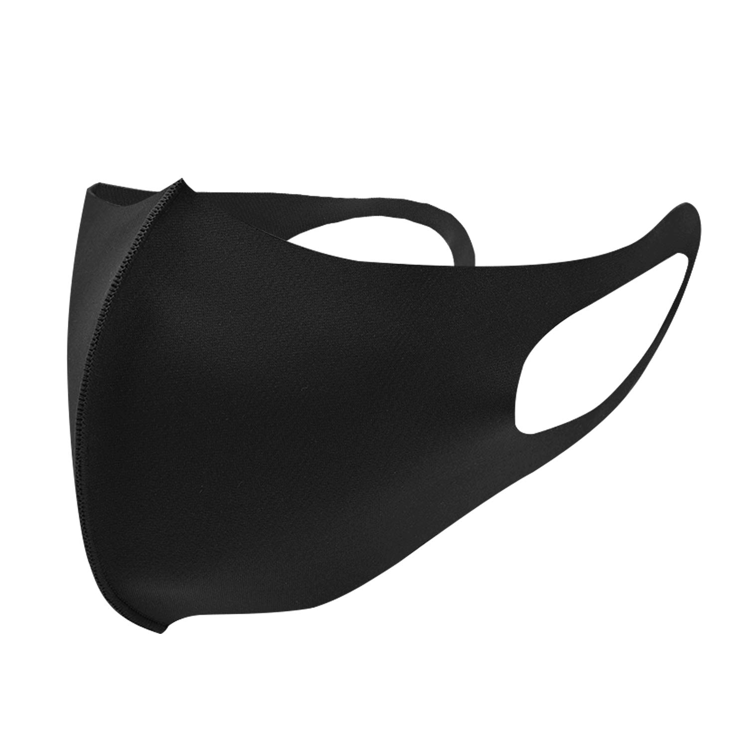 Spinningdaisy Unisex Reusable Anti-Dust Protective Neoprene Face Mask - 1 Pack (Regular Size, Black) for Outdoor Activities, Cycling, Running & Air Pollution Protection