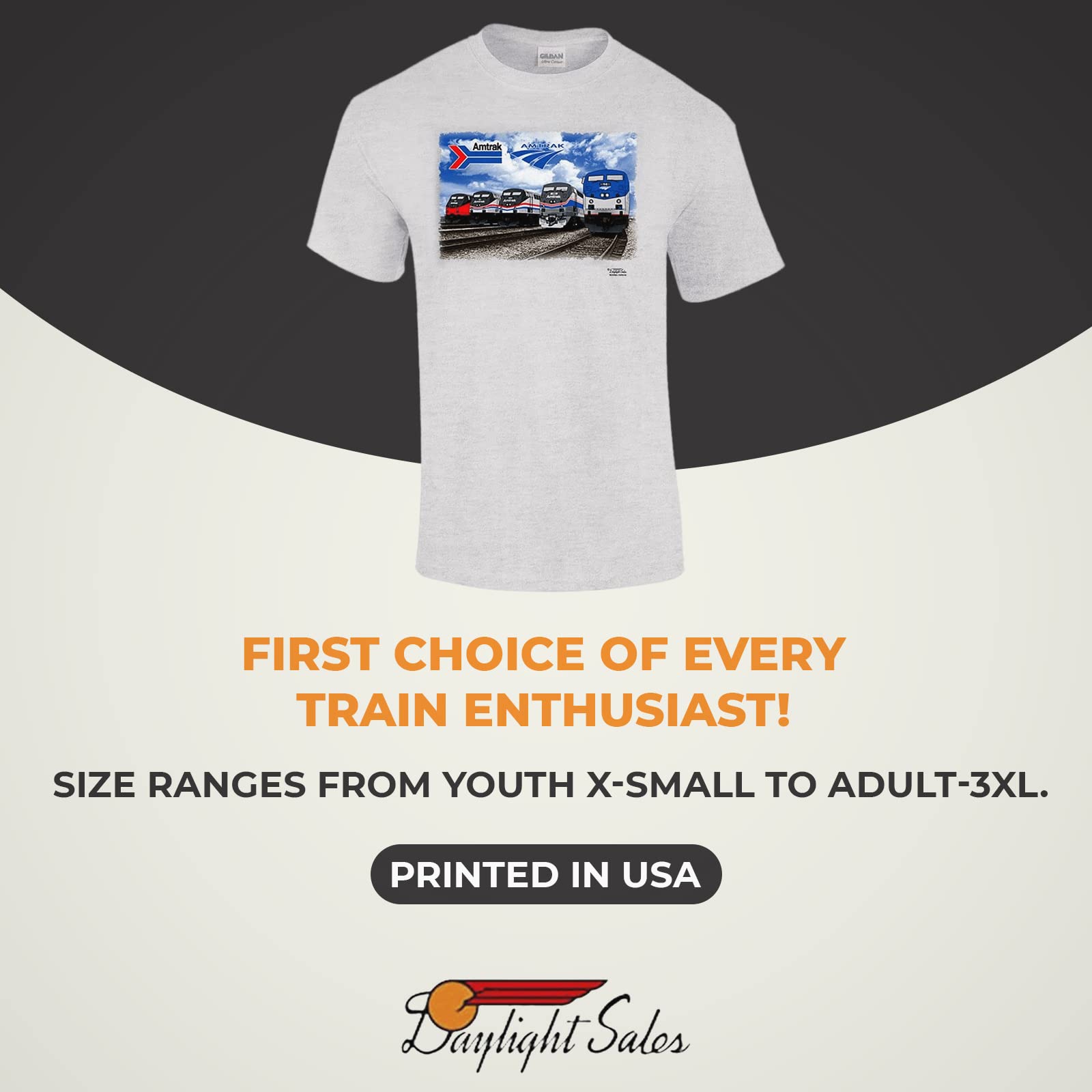 Amtrak Heritage Authentic Railroad T-Shirt - Vintage Train Enthusiast Gift | Perfect for Railfans, History Buffs & Travel Lovers