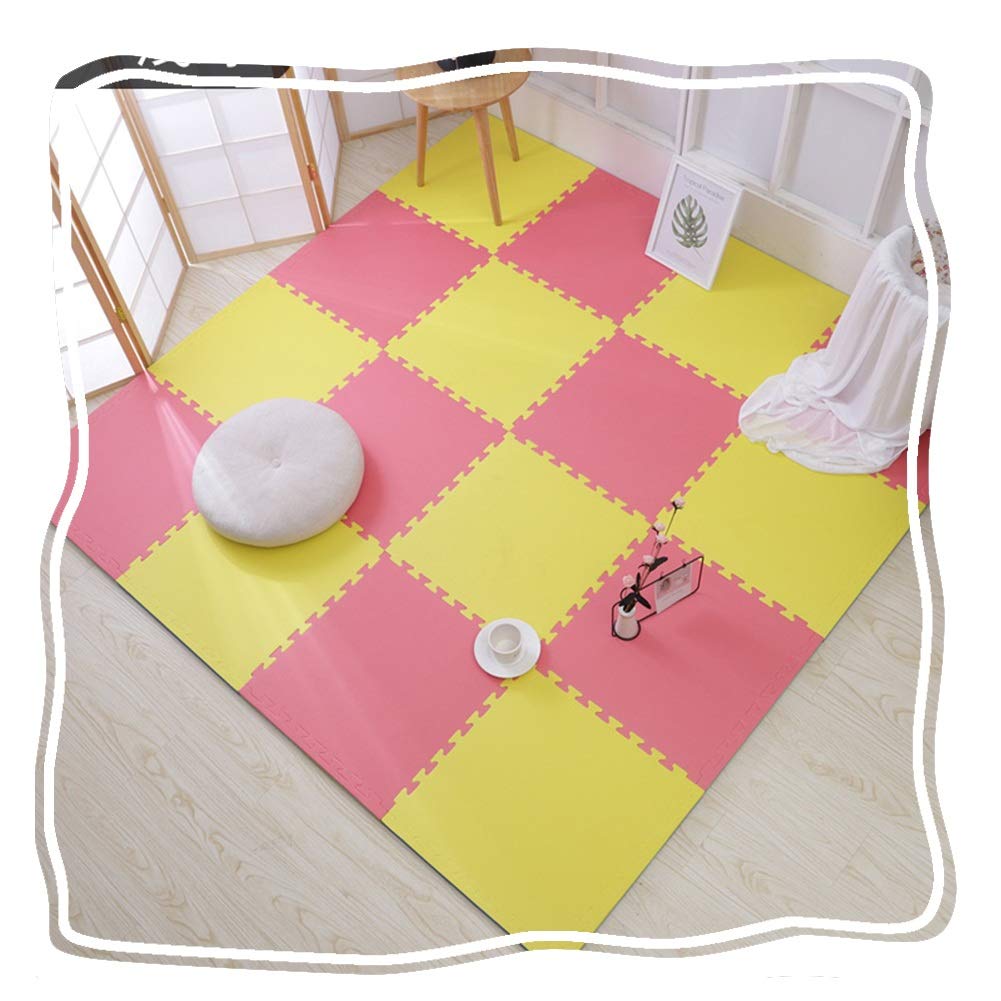 Colorful Interlocking Foam Puzzle Play Mat for Kids - Non-Slip Exercise & Yoga Floor Tiles (50x50x2.5cm, 9-Piece Set) - Perfect for Playrooms, Daycare Centers & Home Gym Safety