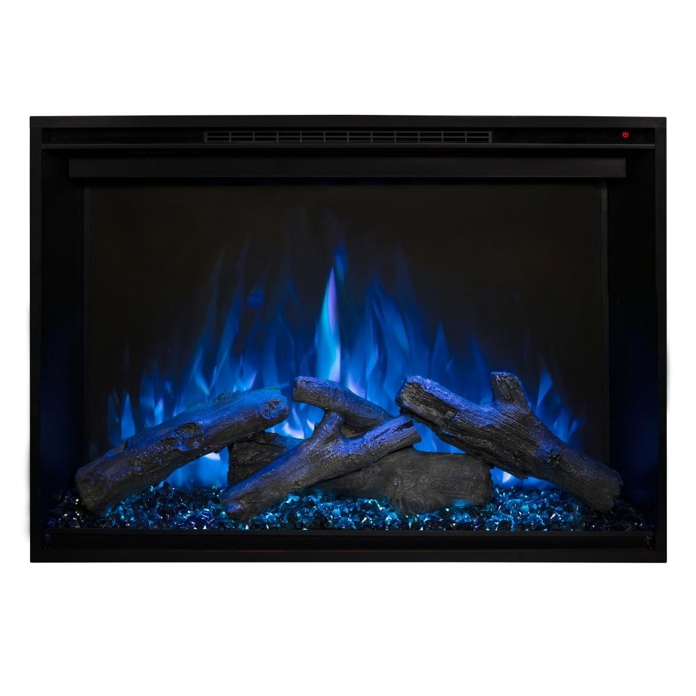 Modern Flames Redstone 36 Inch Built-in Electric Fireplace Insert (RS 3626) - Wall Mounted Fireplace for Living Room, Bedroom & Office - Energy Efficient Heating with Realistic Flame Effect