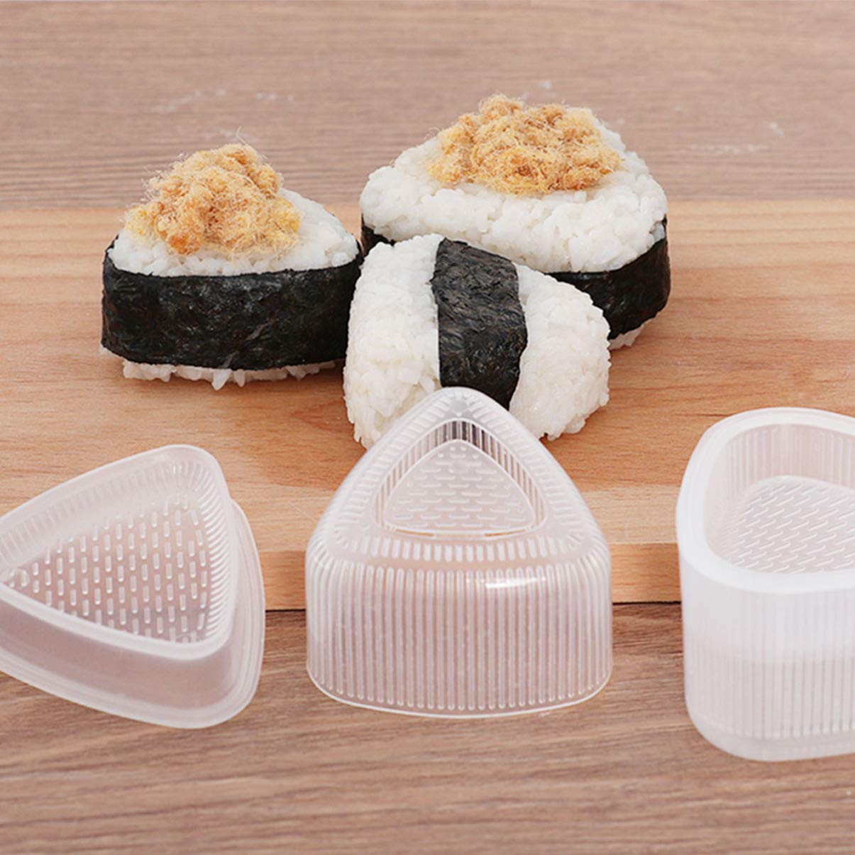 DOITOOL 3-Piece Sushi Maker Kit - Rice Ball Mold, Triangle Onigiri Maker & Bento DIY Tool for Homemade Sushi, Nigiri & Onigiri | Perfect for Lunch Boxes, Picnics & Japanese-Themed Parties (PP Material)