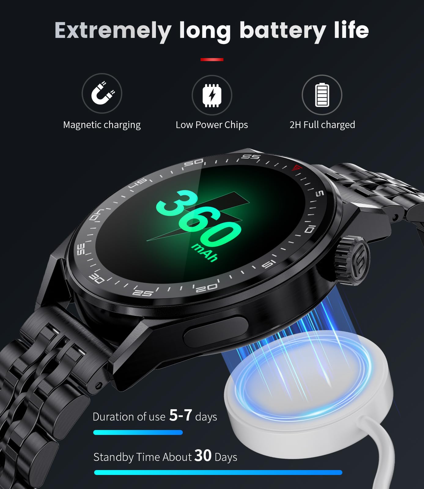 LIGE Smart Watch for Men with Bluetooth Calling, 1.39