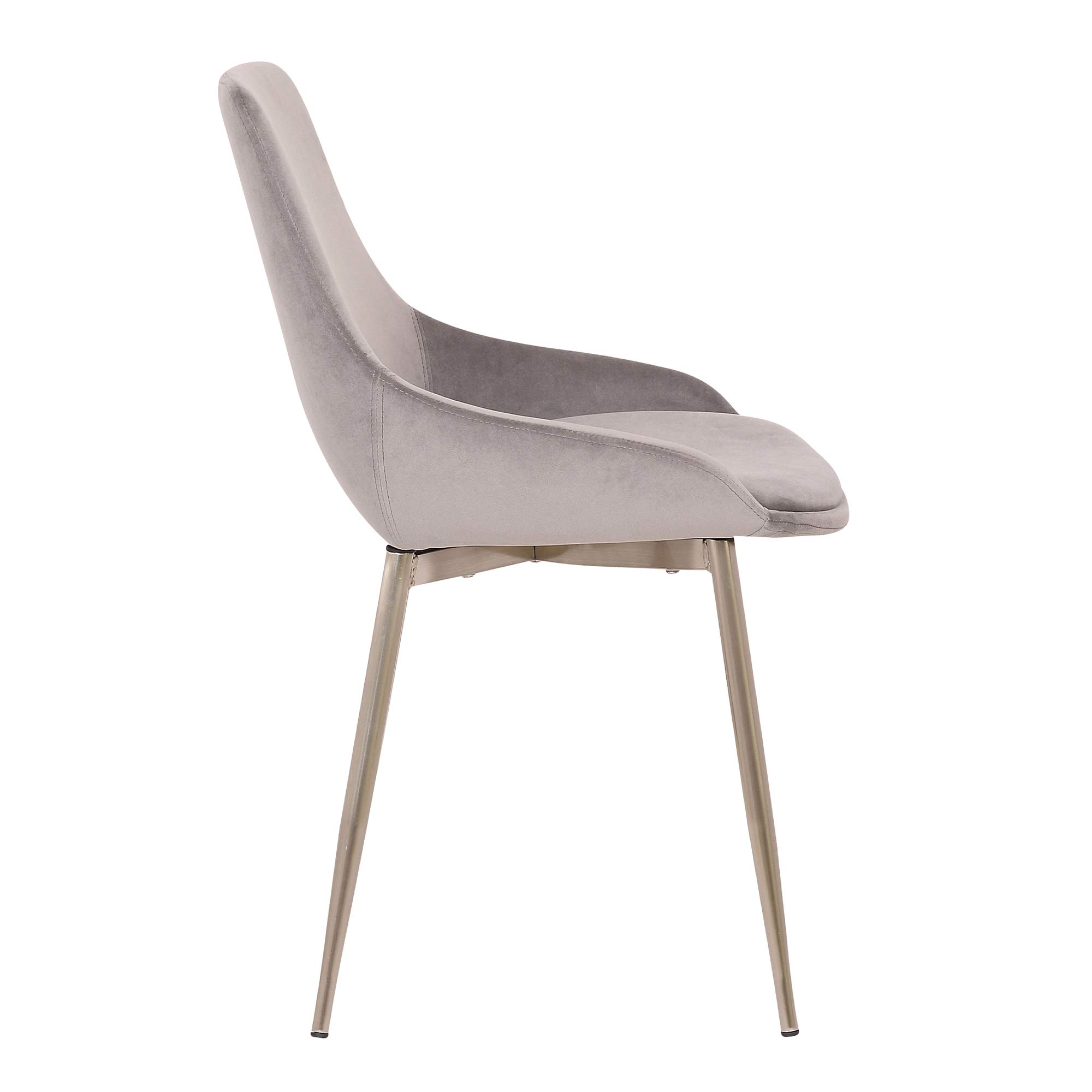Heidi Contemporary Upholstered Fabric Dining Chair - Gray Accent Chair for Dining Room - 18.5