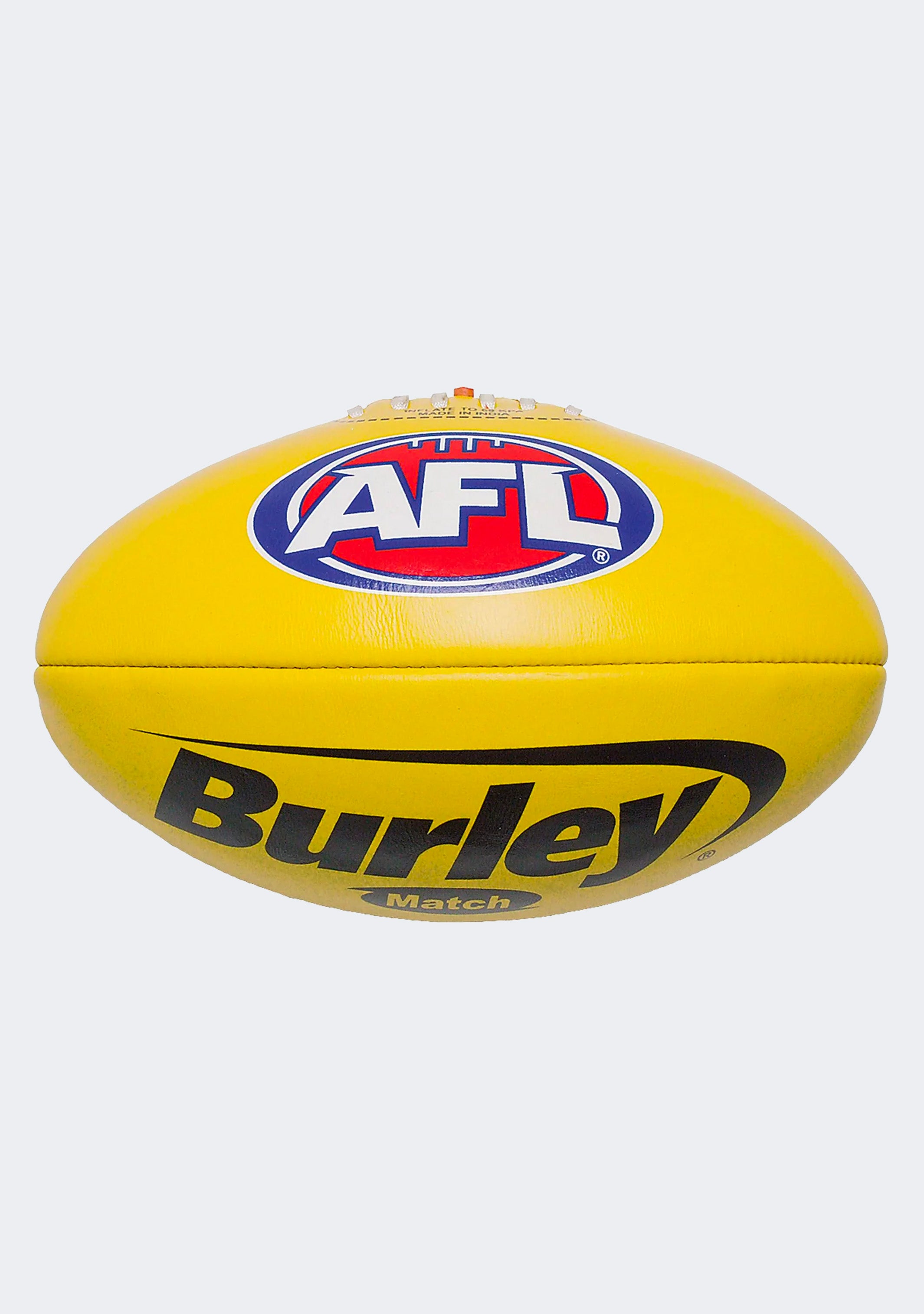 Burley Match Australian Rules Football - Official Size & Weight, High Visibility Yellow for Outdoor Sports | Perfect for Training, Games & Backyard Play