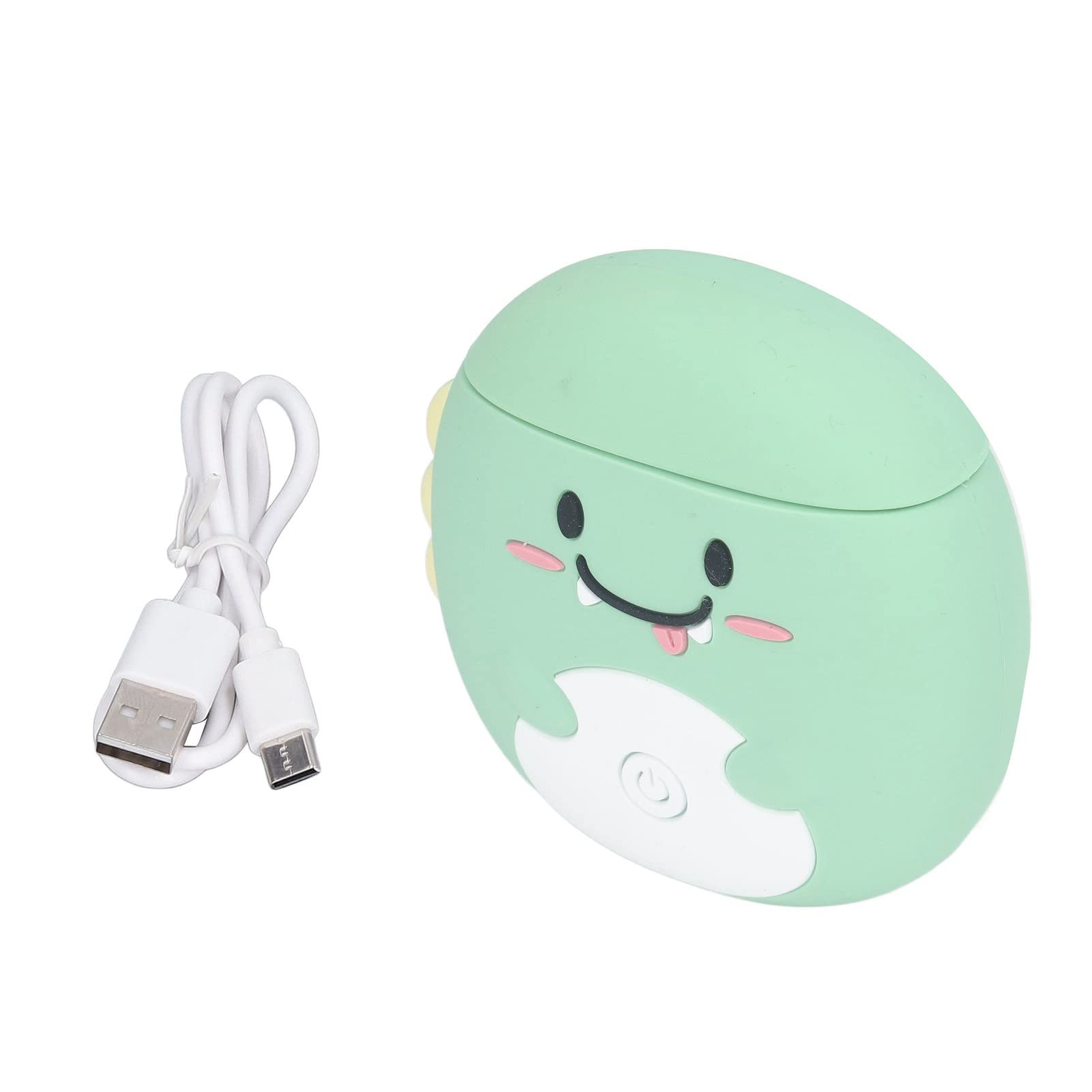 Dinosaur Electric Baby Nail Clipper - Safe USB Rechargeable Nail Trimmer & File with Non-Slip Design for Infants & Toddlers | Gentle Nail Care for Newborns & Kids (Green) - Perfect for Travel, Home Use & Baby Grooming Kits