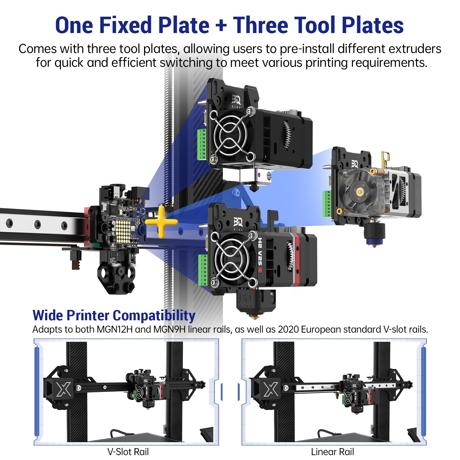 BIQU Hermit Crab CAN V2 3D Printer Upgrade Kit - POM Slider Plate & Quick-Change Hotend Tool Head - Compatible with BL Touch & Filament Break Detection - Works with BIQU H2 Extruder, MK8, Ender 3, CR6 Series - Perfect for DIY 3D Printing Projects & Rapid Prototyping