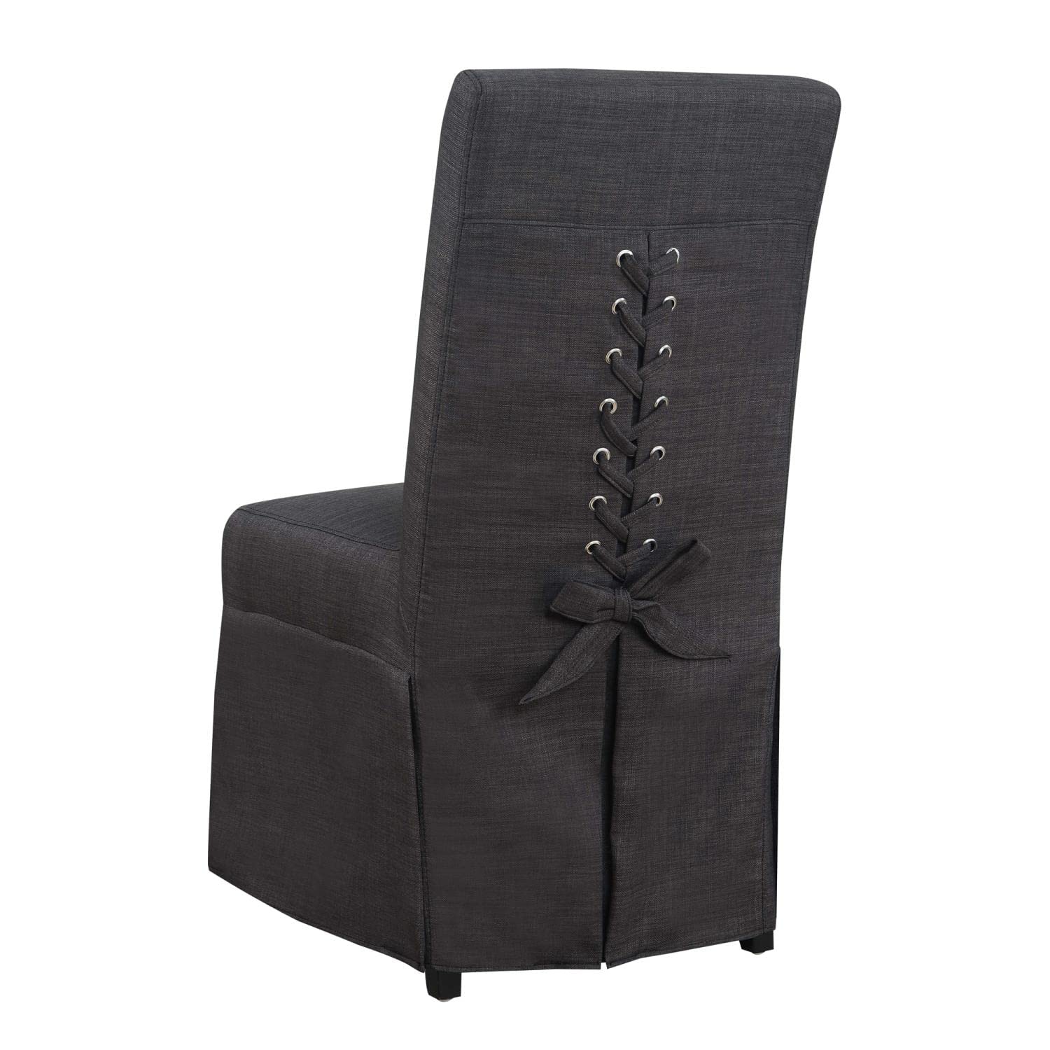 Picket House Furnishings Hayden Dining Chairs - Set of 2, Charcoal Gray Upholstered Side Chairs for Kitchen, Dining Room, and Breakfast Nook - Comfortable Modern Seating for Home & Office