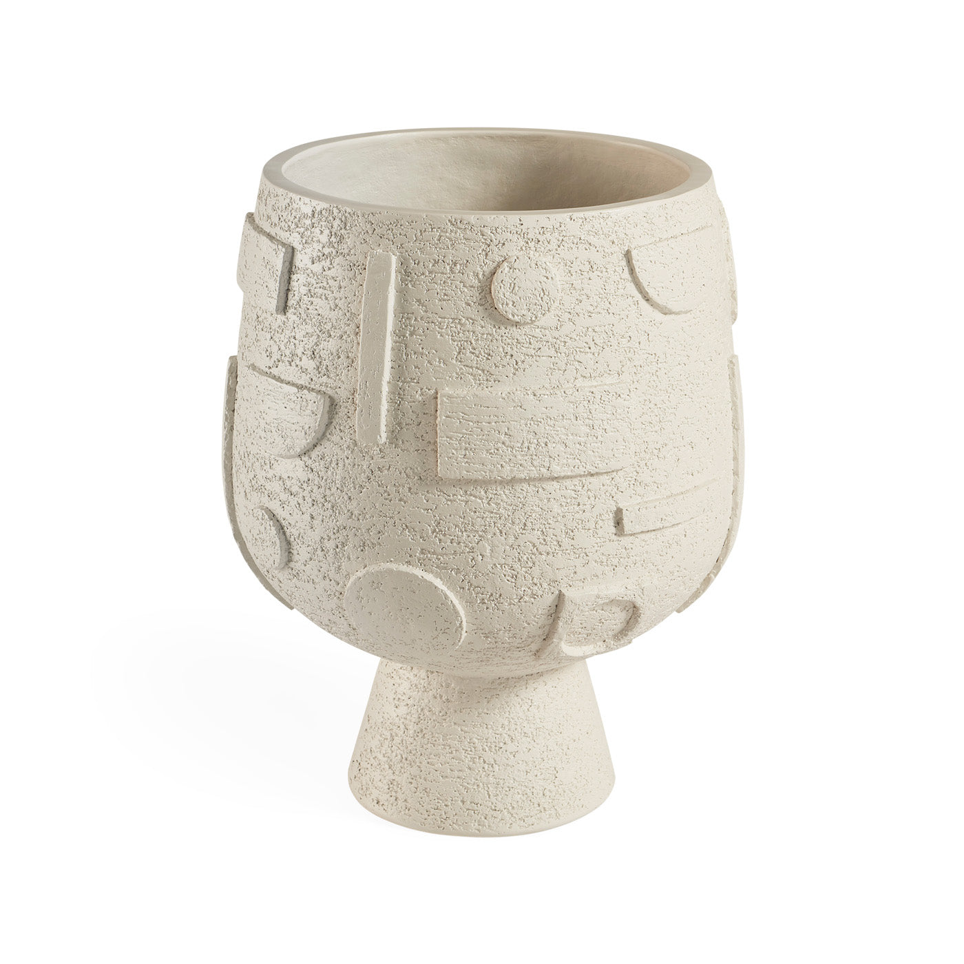 Modern Osaka Puzzle Concrete Planter - Geometric Succulent & Cactus Planter Pot with Drainage Hole - Perfect for Home Decor, Office Desk & Garden Plant Display
