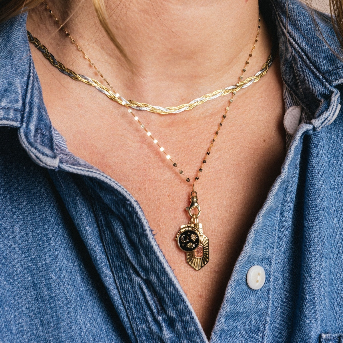 Solid Gold Coin Charm - 24K Real Gold Pendant for Necklace & Jewelry Making - Perfect for Gifts, DIY Crafts, and Fashion Accessories