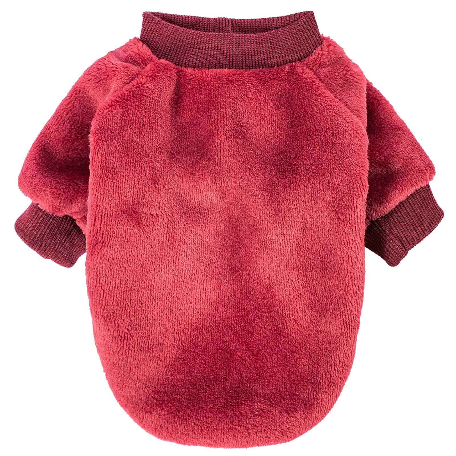 FabriCastle 2-Pack Ultra Soft & Warm Dog Sweaters for Small & Medium Dogs - Cozy Winter Dog Coat & Jacket for Boys & Girls - X-Large Pet Clothing in Dark Red & Dark Green - Perfect for Cold Weather Walks & Indoor Comfort