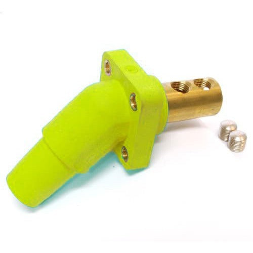 Marinco 400A 45 Degree Panel Mount DSS Connector - 2/0 & 4/0 AWG Marine Grade Electrical Connector for Boats, RVs, and Heavy-Duty Industrial Applications