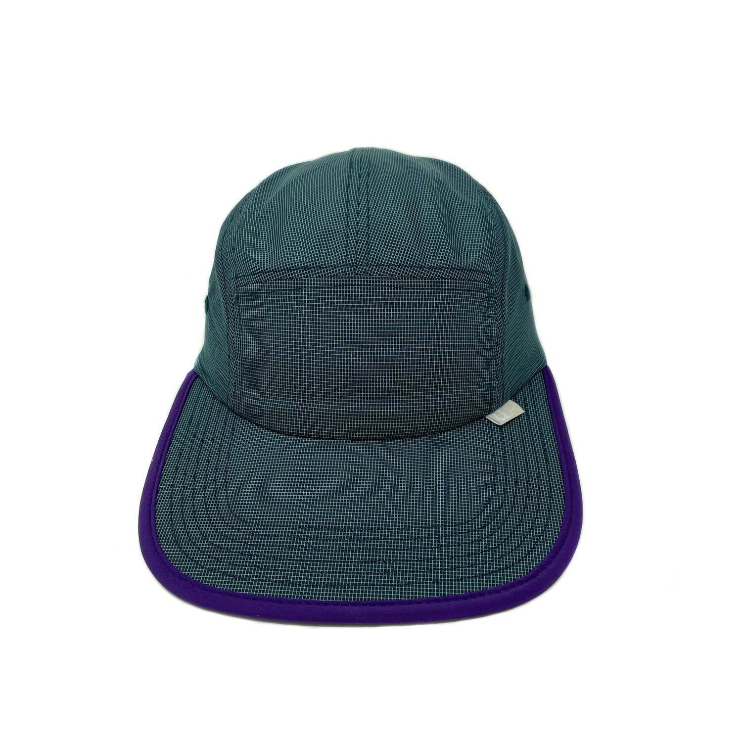Utopian Projects UP08 Summit Grid Patrol Long Bill Cap - Pine/Purple Color - Perfect for Outdoor Adventures, Hiking, and Casual Wear