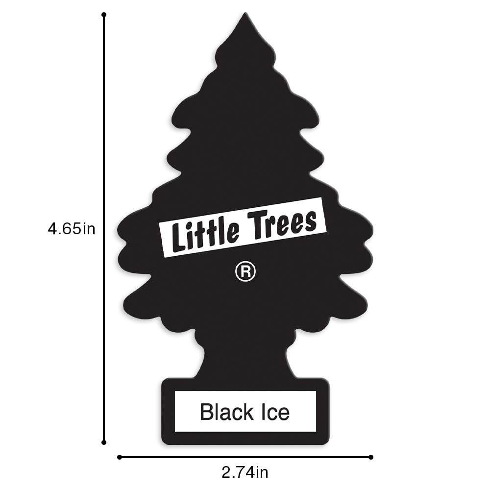 Little Trees Black Ice Car Air Fresheners (24 Count) - Long-Lasting Fragrance for Cars, Trucks & Home - Eliminate Odors & Freshen Air in Vehicles, Offices & Small Spaces