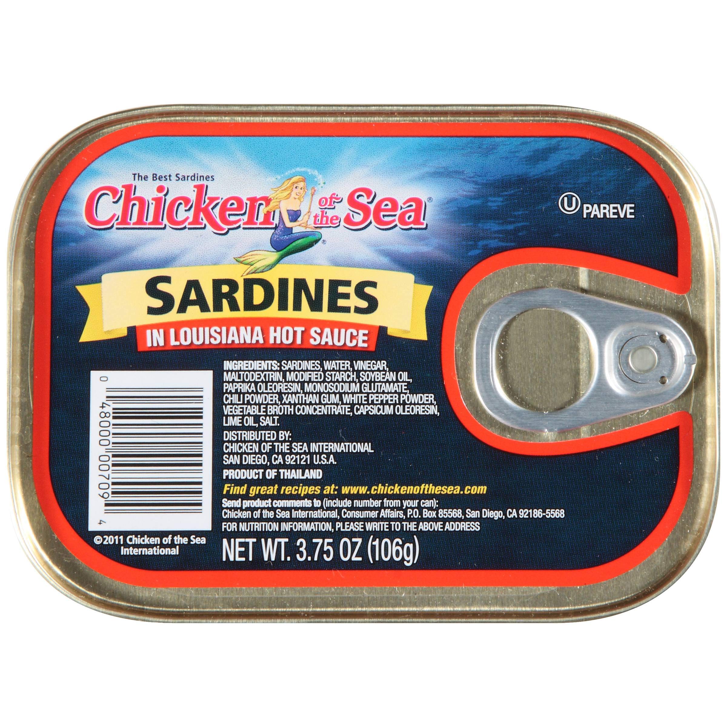 Premium Chicken Of The Sea Sardines in Spicy Hot Sauce - 3.75 Oz (Pack of 18) | High Protein Canned Fish for Salads, Sandwiches & Keto Diet | Perfect for Camping & Emergency Food Storage