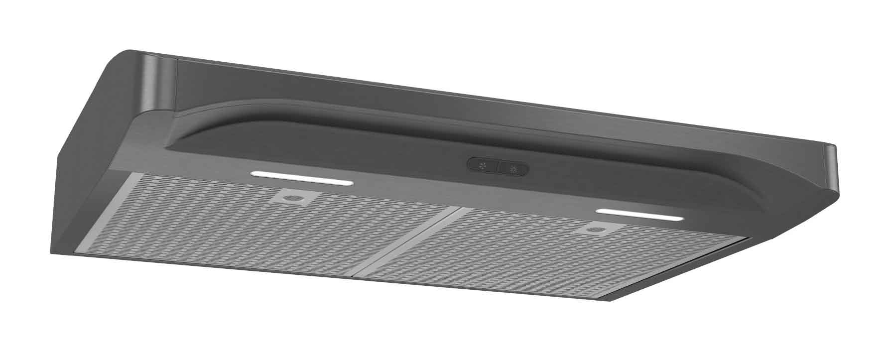 Broan Black Stainless Steel 30-Inch 300 CFM Under Cabinet Range Hood - BQDD130BLS | Powerful Kitchen Ventilation for Smoke & Odor Removal | Ideal for Small to Medium Kitchens