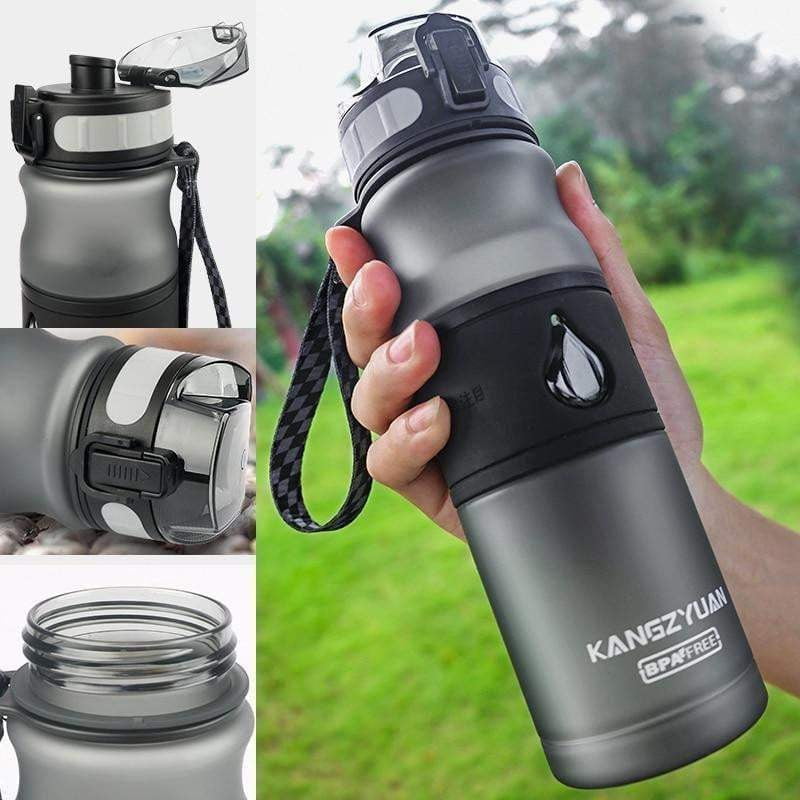 BPA-Free Sport Water Bottle with Flip Top Lid - 18 fl oz (530 ml) Leak-Proof Plastic Drinking Bottle for Gym, Hiking & Outdoor Activities