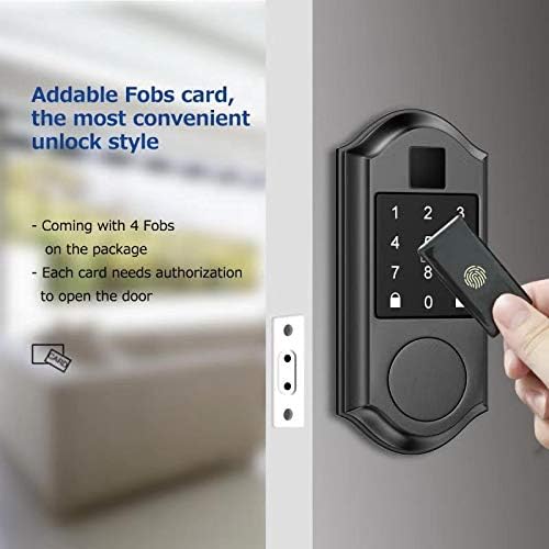 Smart IC Cards & Key Fobs for Narpult Smart Lock - 4 Pack, Compatible with TTLock App for Keyless Entry - Perfect for Home, Office & Airbnb Smart Access Control