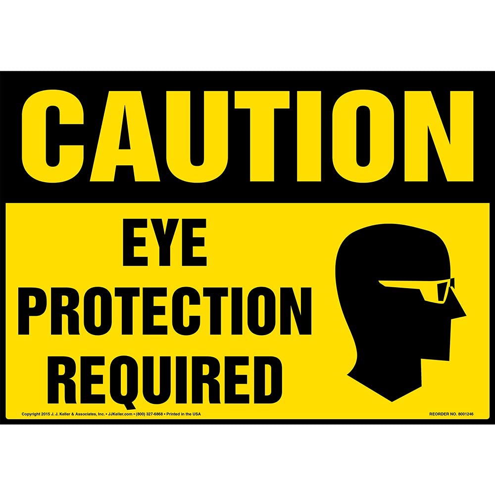 OSHA Compliant Eye Protection Required Sign - 14